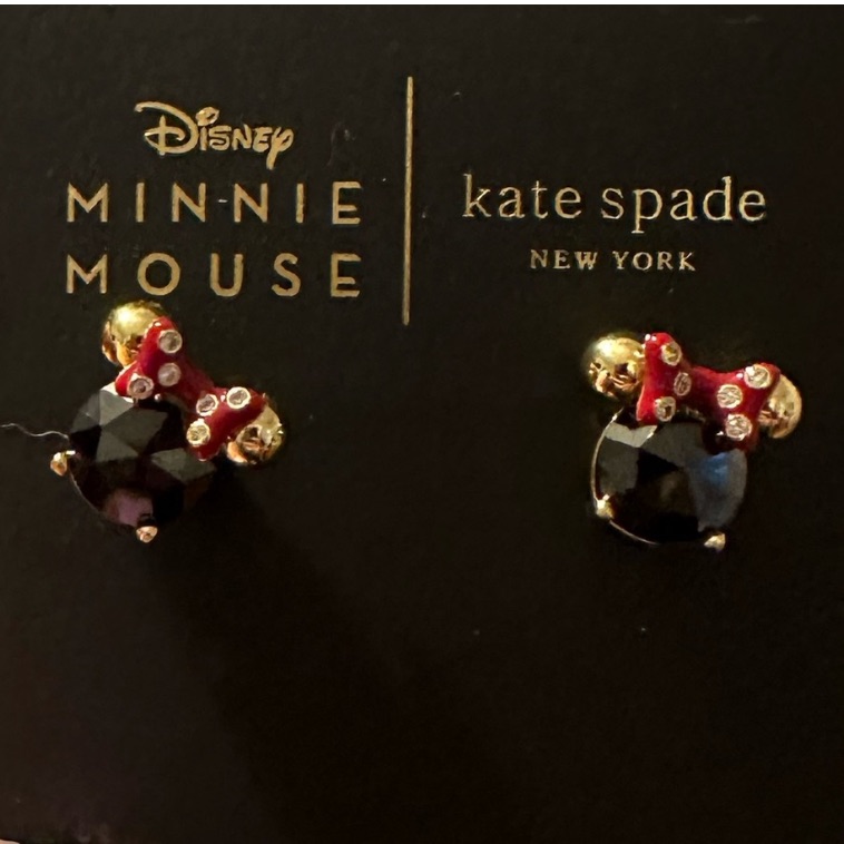 New Kate Spade New York X Disney Collaboration Minnie Earrings 35$